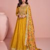 Whimsical latest Georgette Embroidery Semi Stitched Party Wear / Bridal suits Dress for Women Remarkable - Disclose Styles & Luxe
